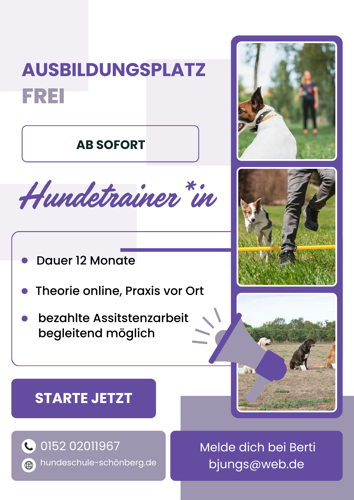 Ausbildungsplatz frei
